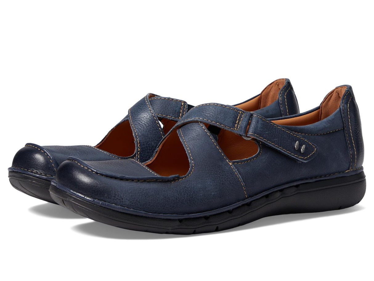 Navy Leather