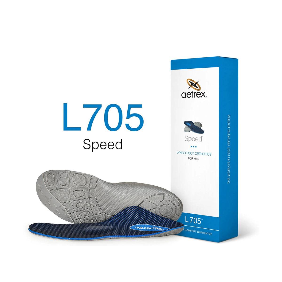 Aetrex Speed Cupped L705 Men's – Black/Grey/Blue