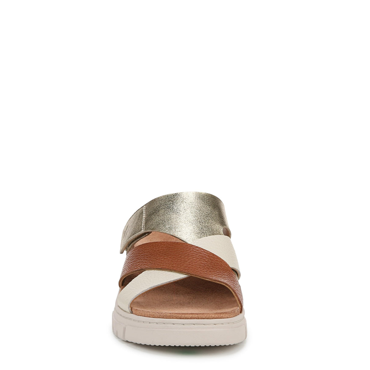 Tan/Gold Met Leather