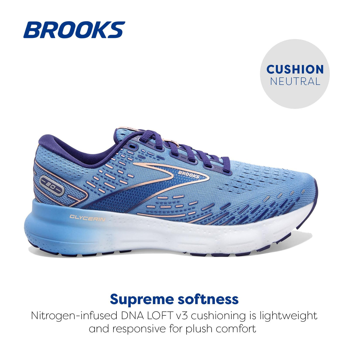 Blissful Blue/Peach/White