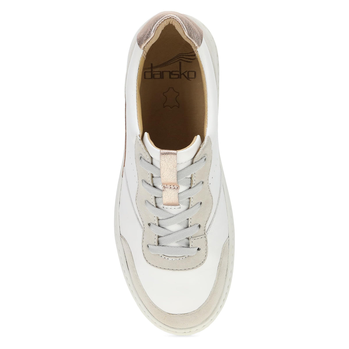 White/Rose Gold Nappa