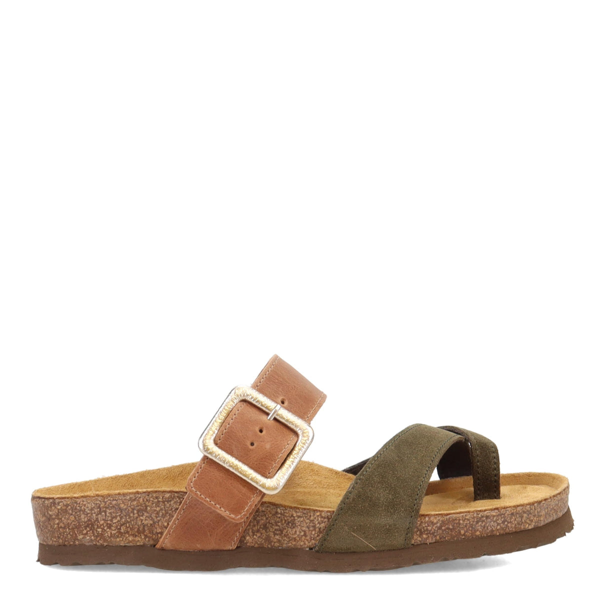Latte Brn Lthr/Oily Olive/Gold