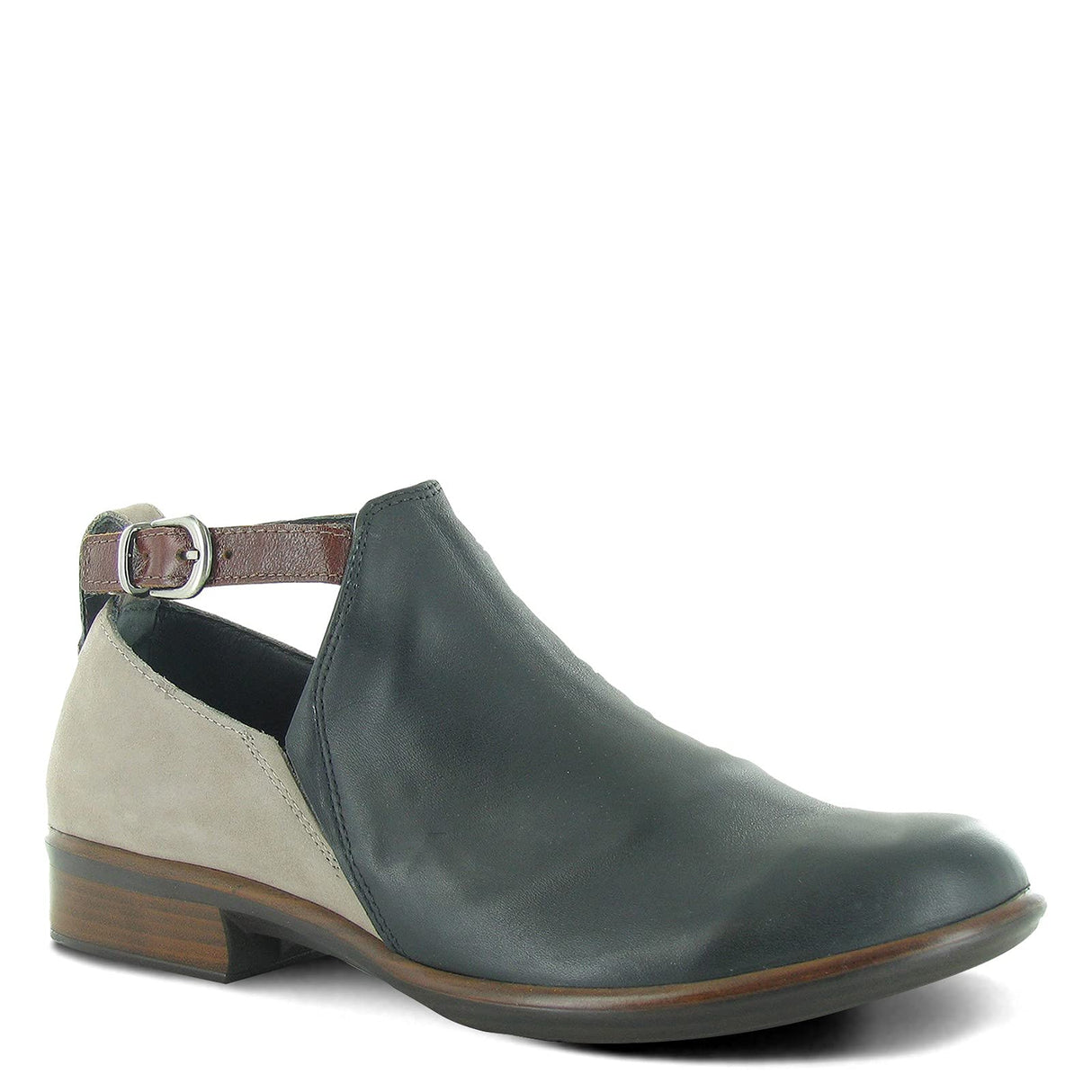 Blk Lthr Stone Brn Lthr