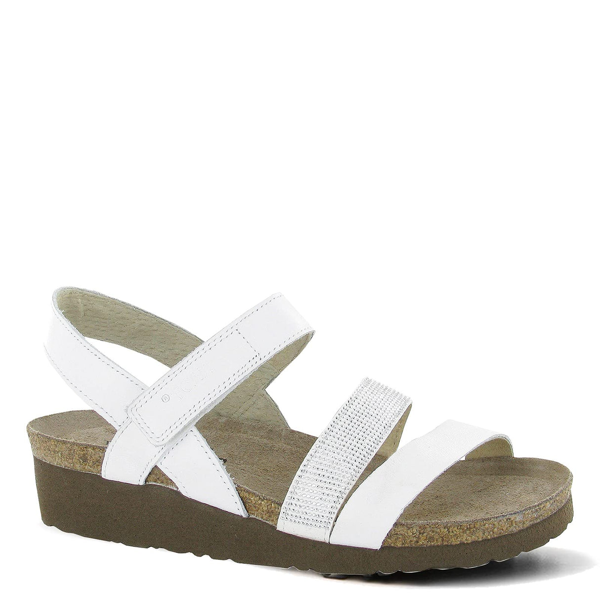 White Leather/Silver Rivets