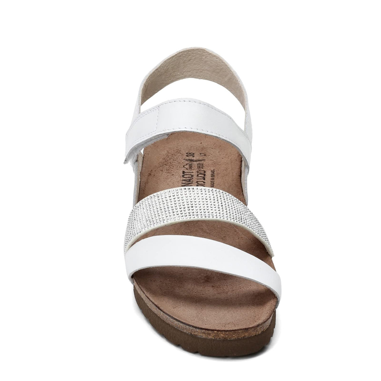 White Leather/Silver Rivets