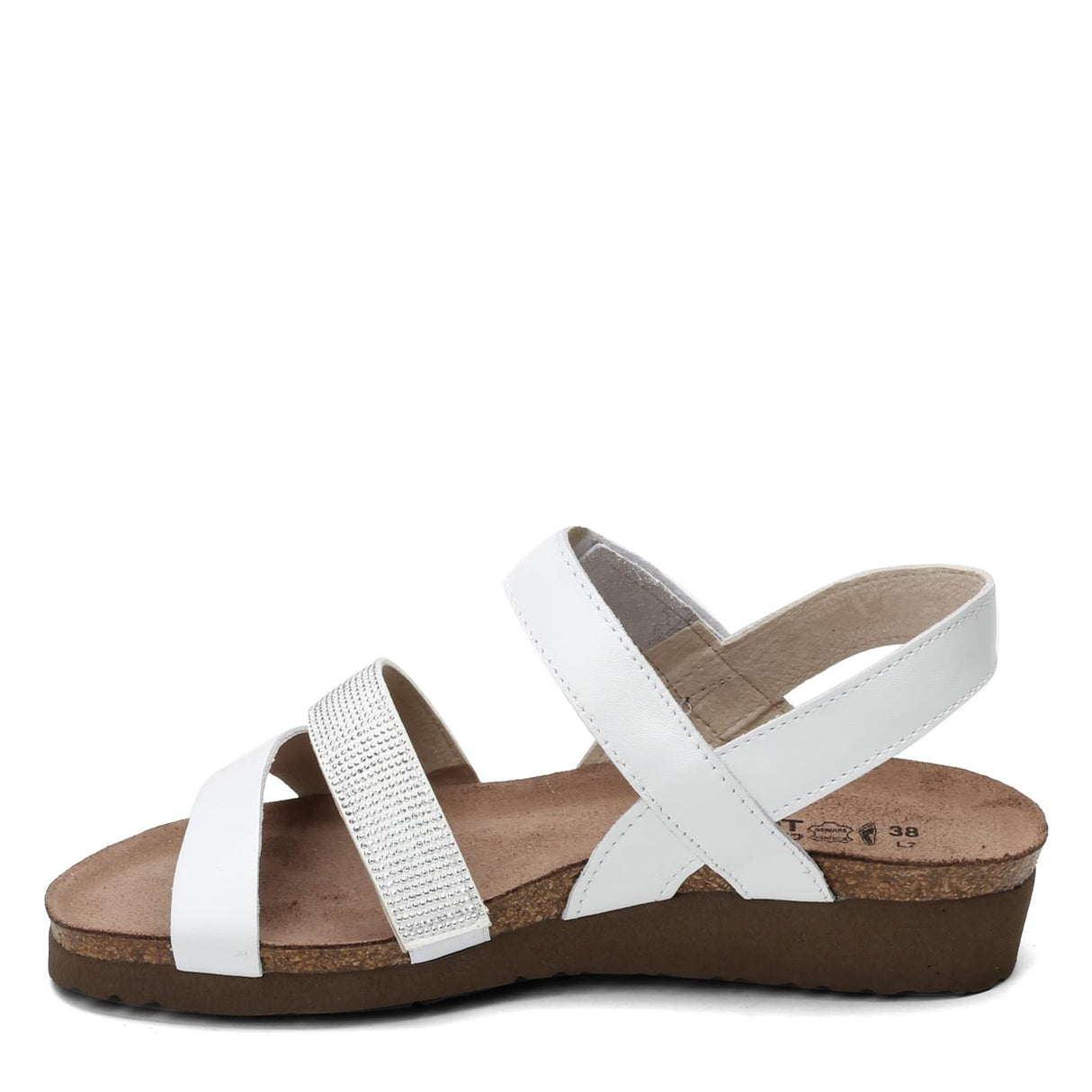 White Leather/Silver Rivets