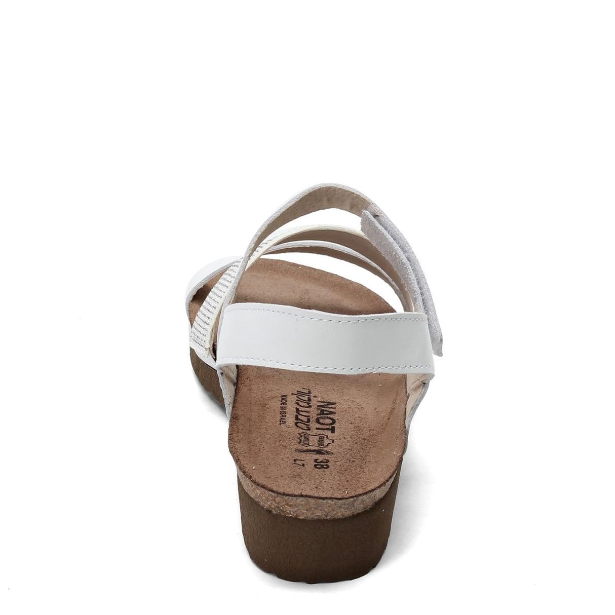 White Leather/Silver Rivets