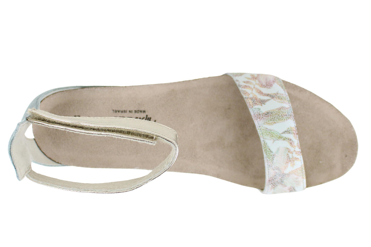 Floral Teal Lin Rdnt Gold