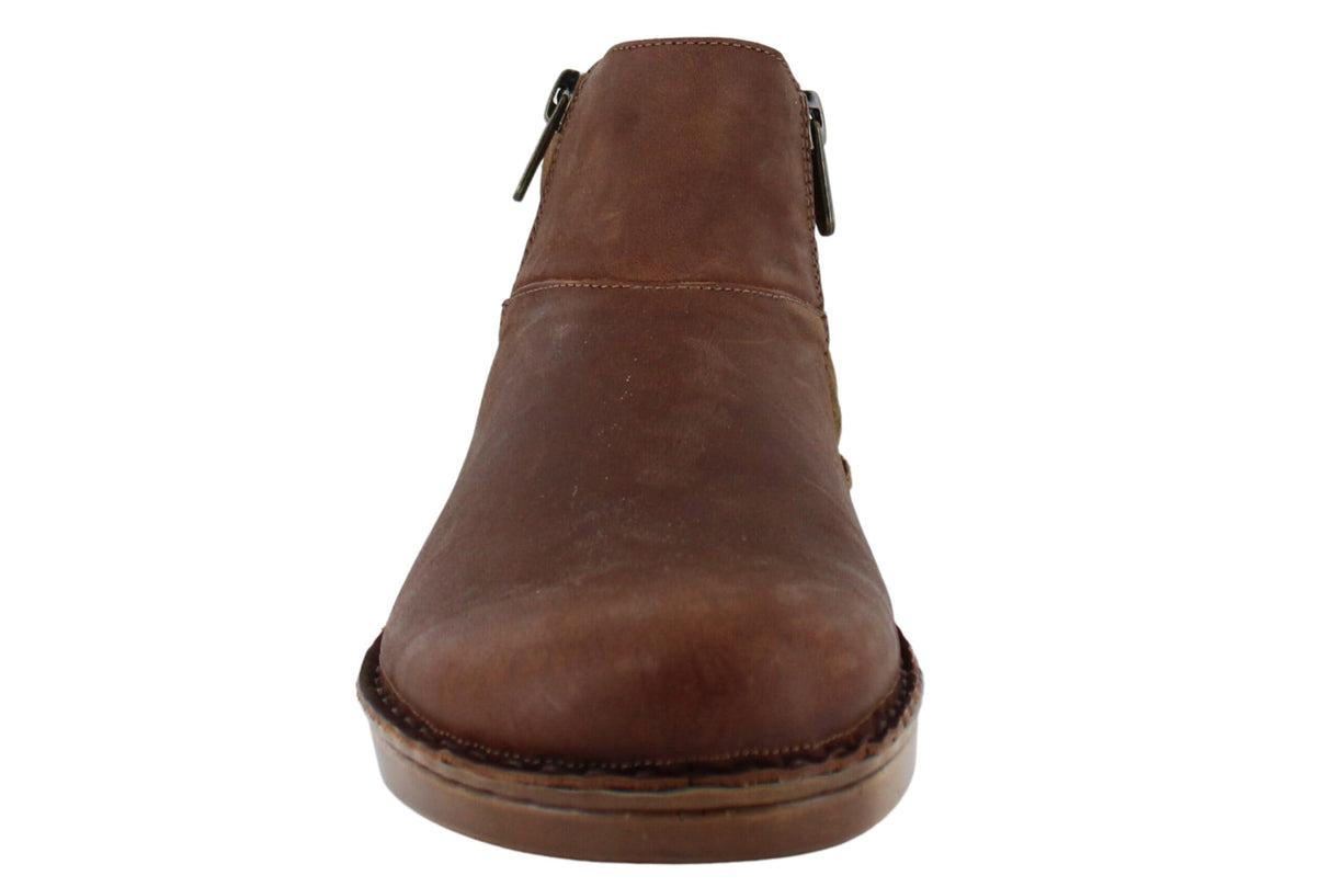 Cognac Leather Brown Suede