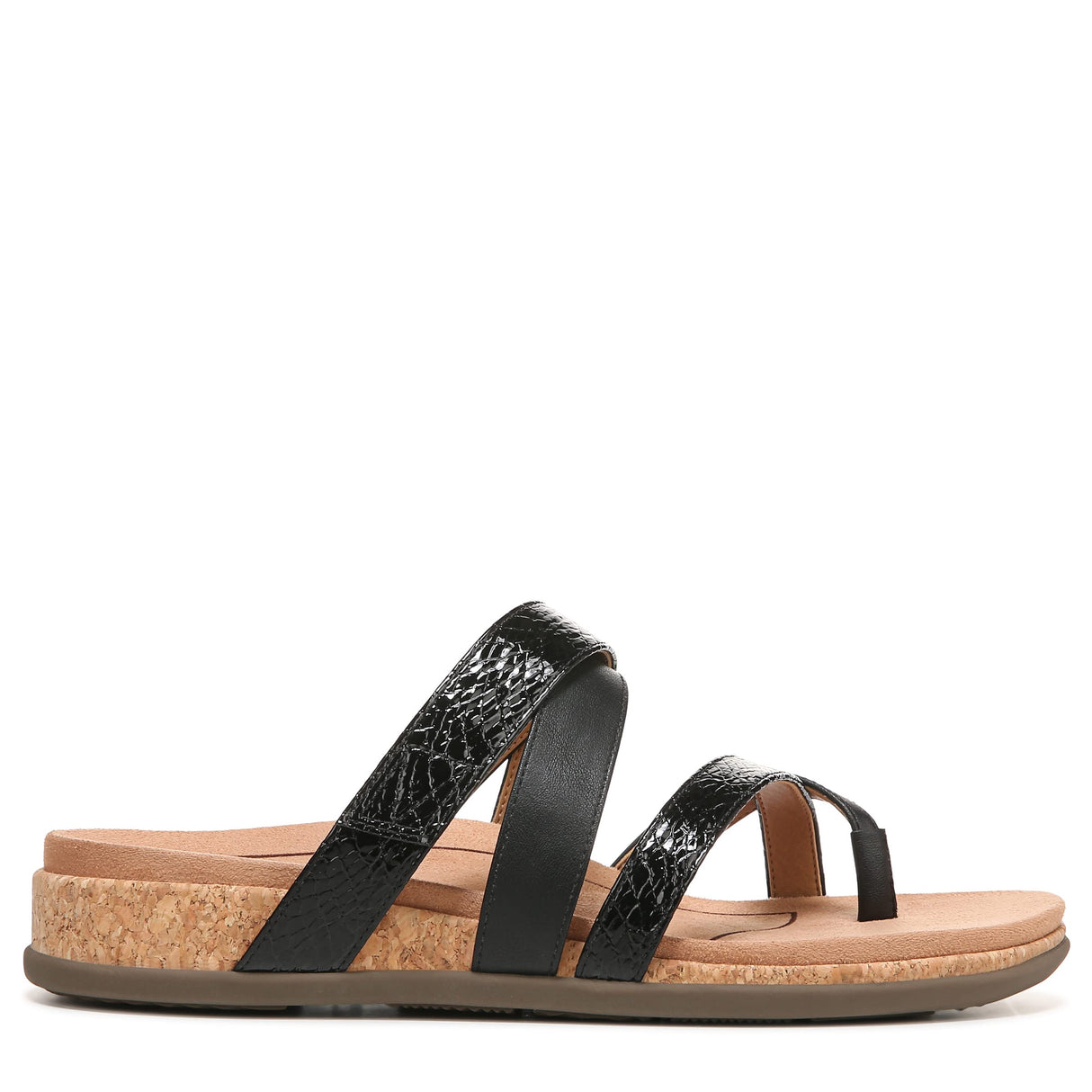 Black Patent Lizard Print