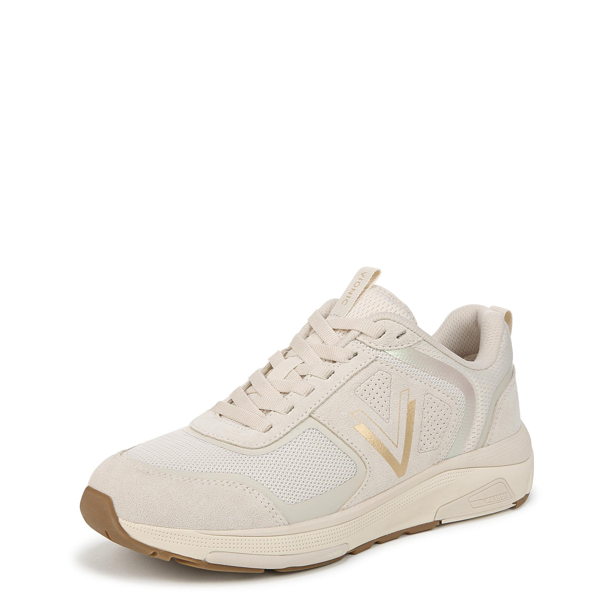 Cream Gold Leather Fabric