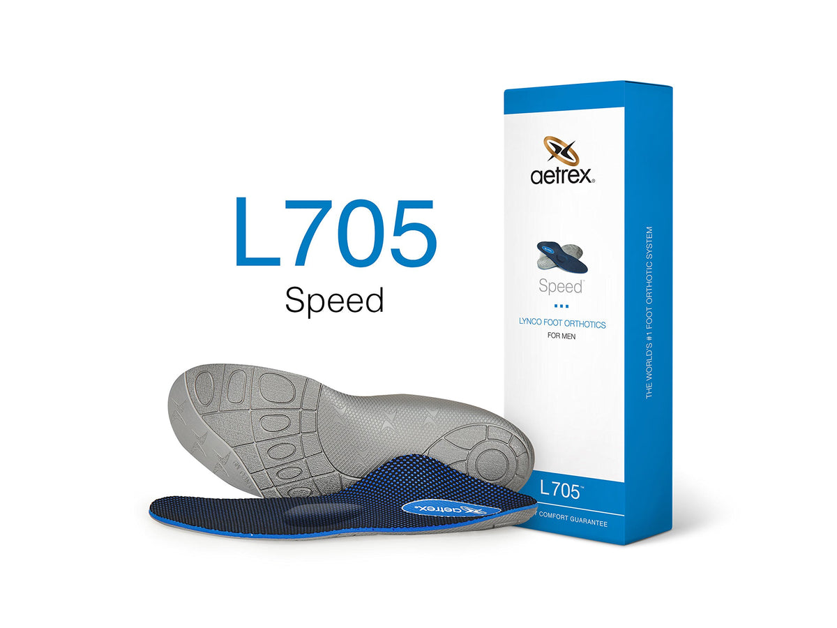 Aetrex Speed Cupped L705 Men's – Black/Grey/Blue
