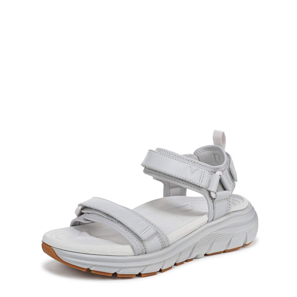 Vapor Grey Leather and Fabric