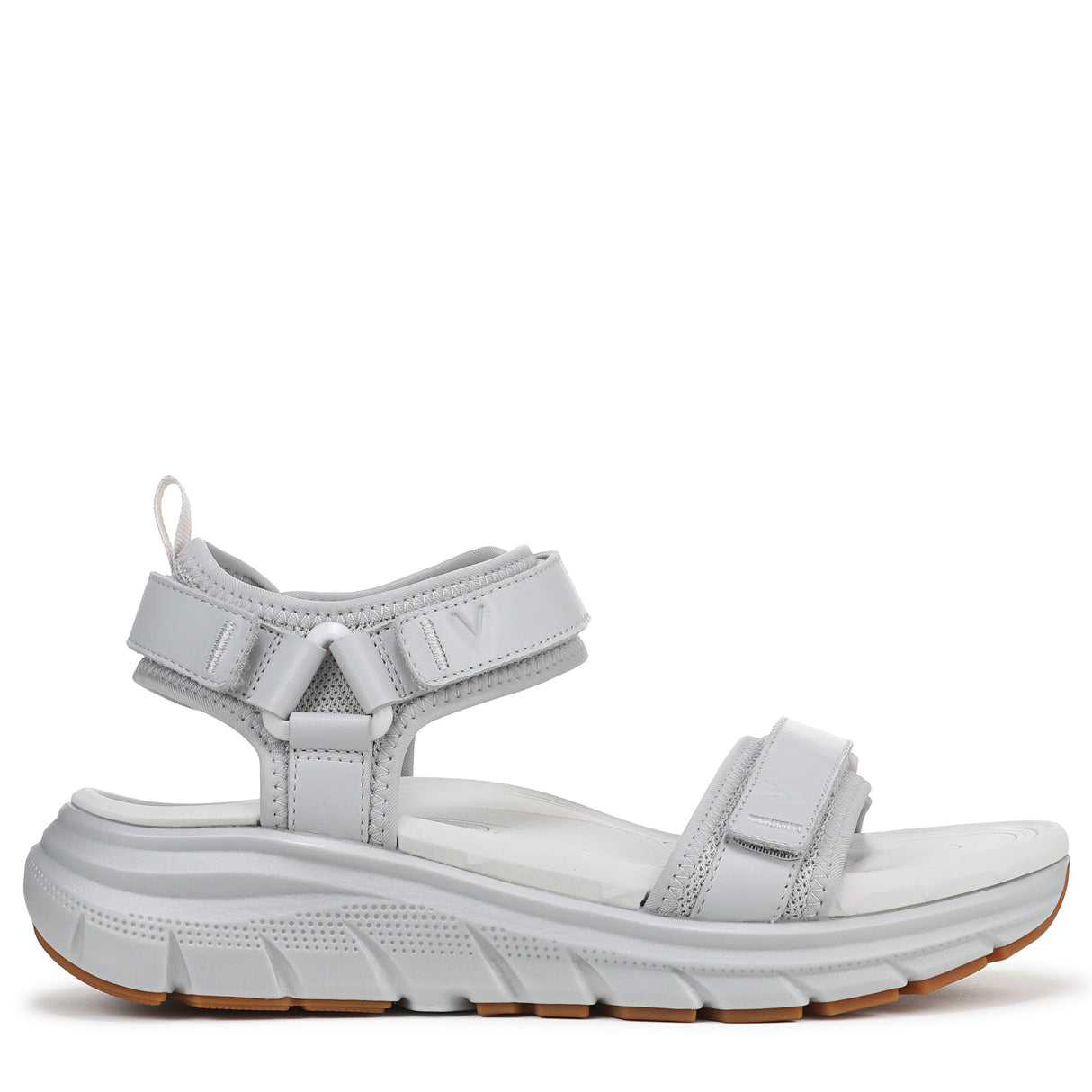 Vapor Grey Leather and Fabric