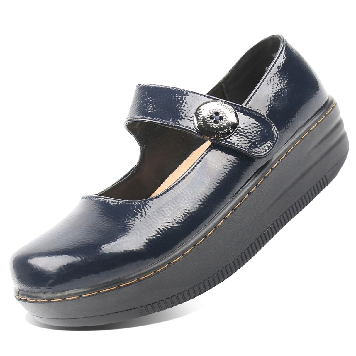 Navy Crinkle Shine