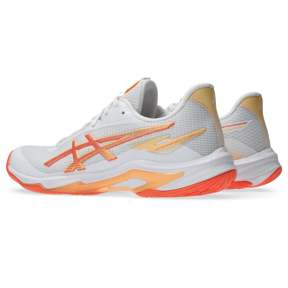 White/Vivid Coral