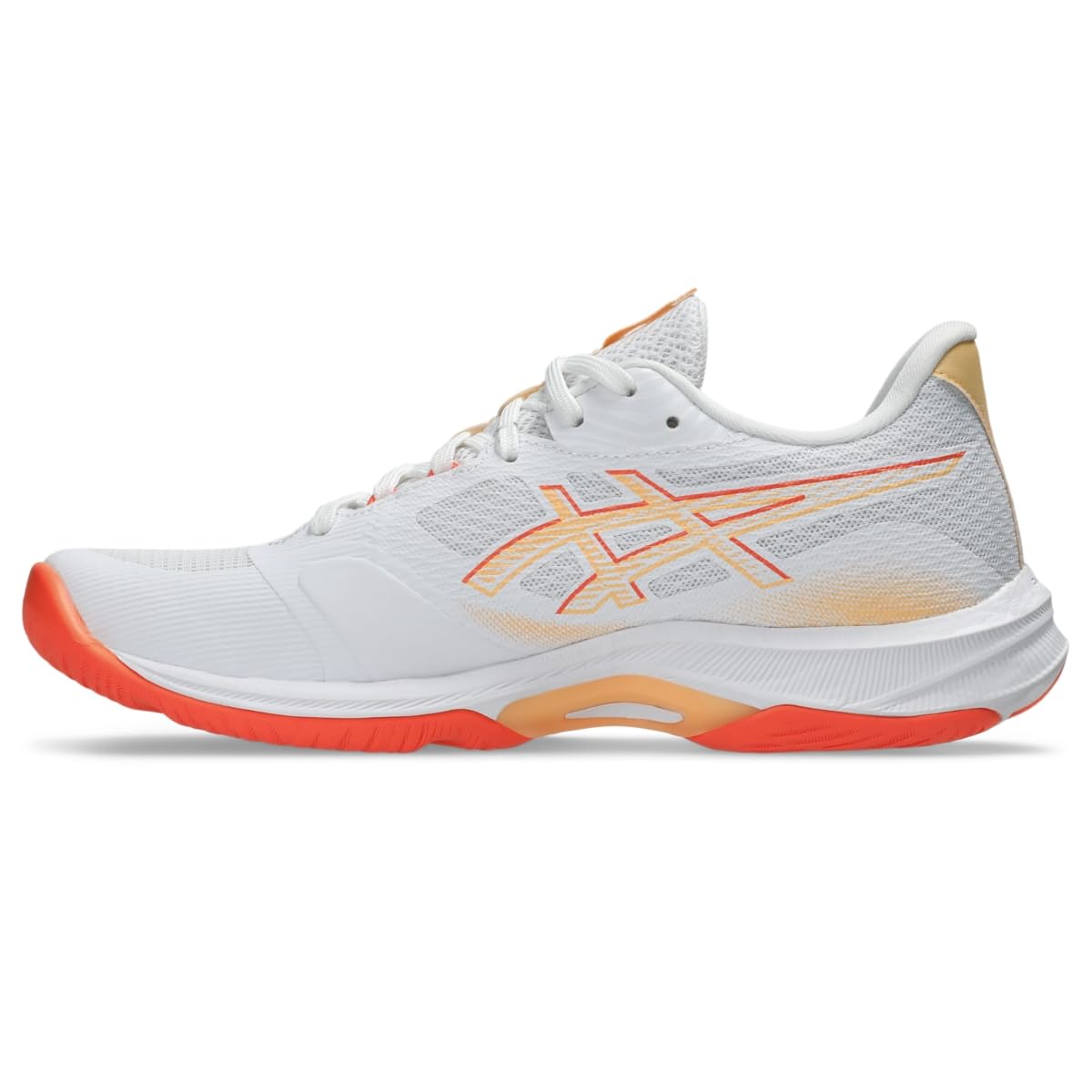 White/Vivid Coral