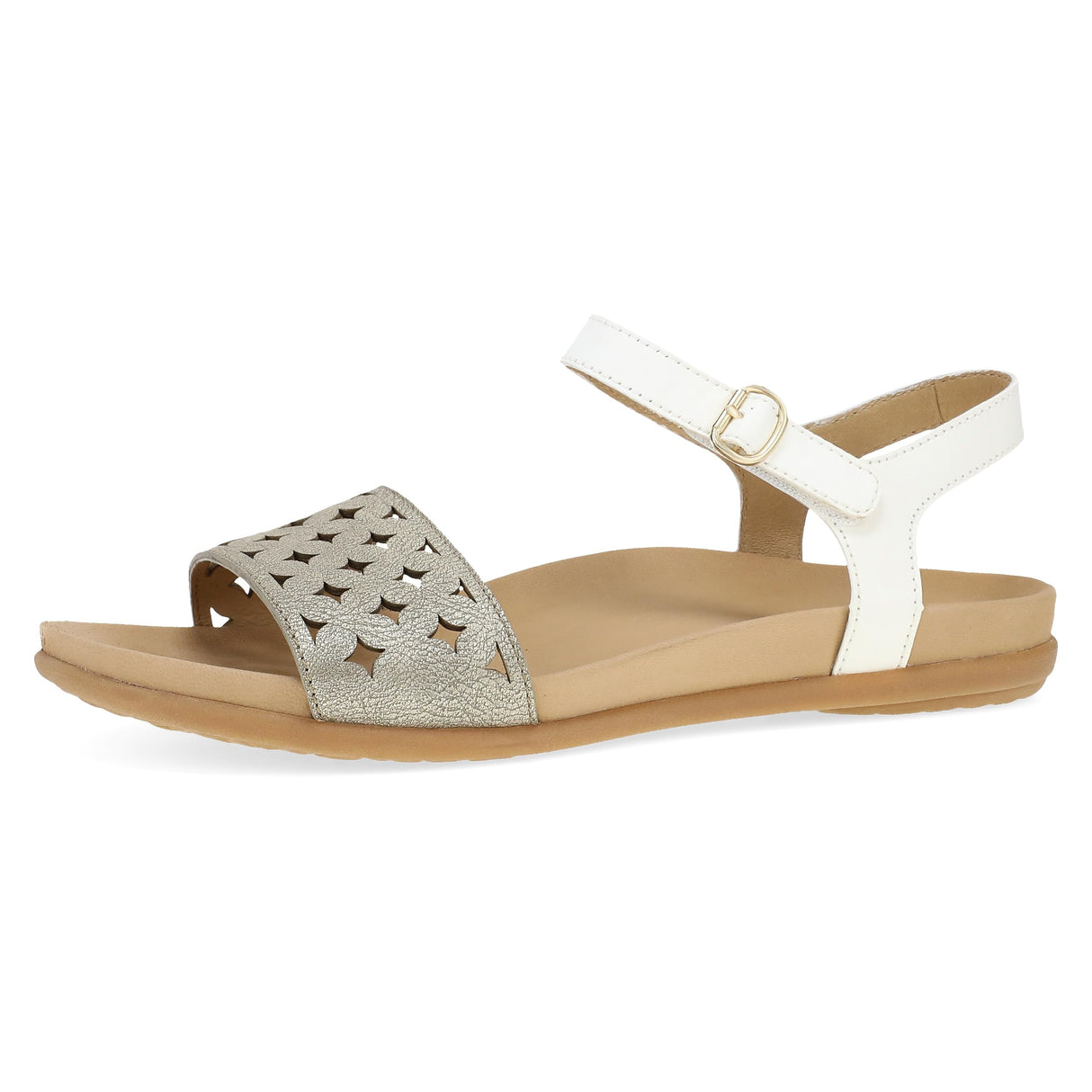 Platino/White Leather