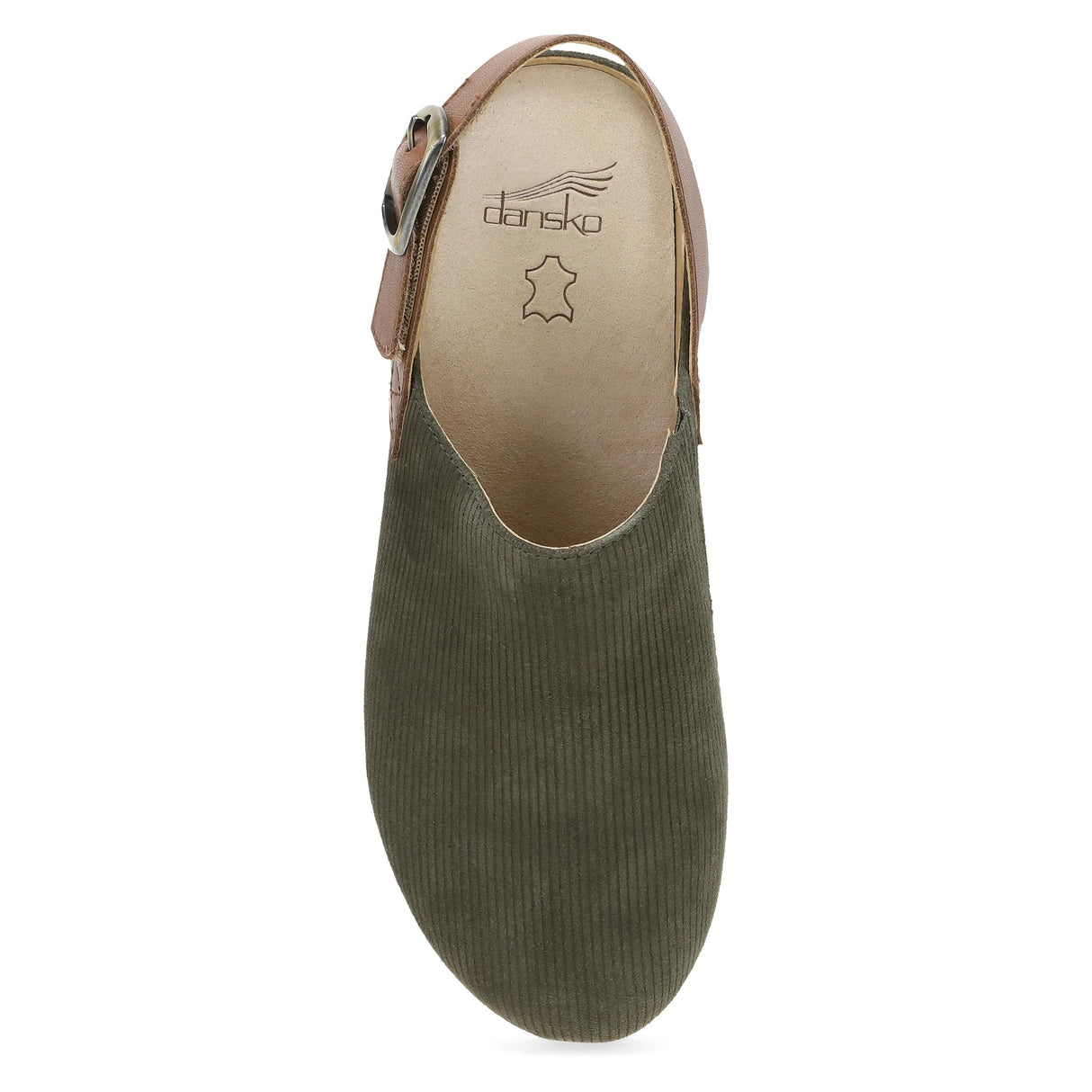 Olive Embossed Suede