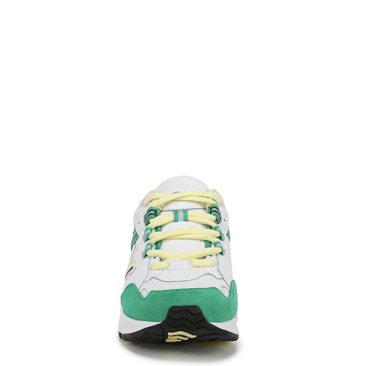 White/Green Suede
