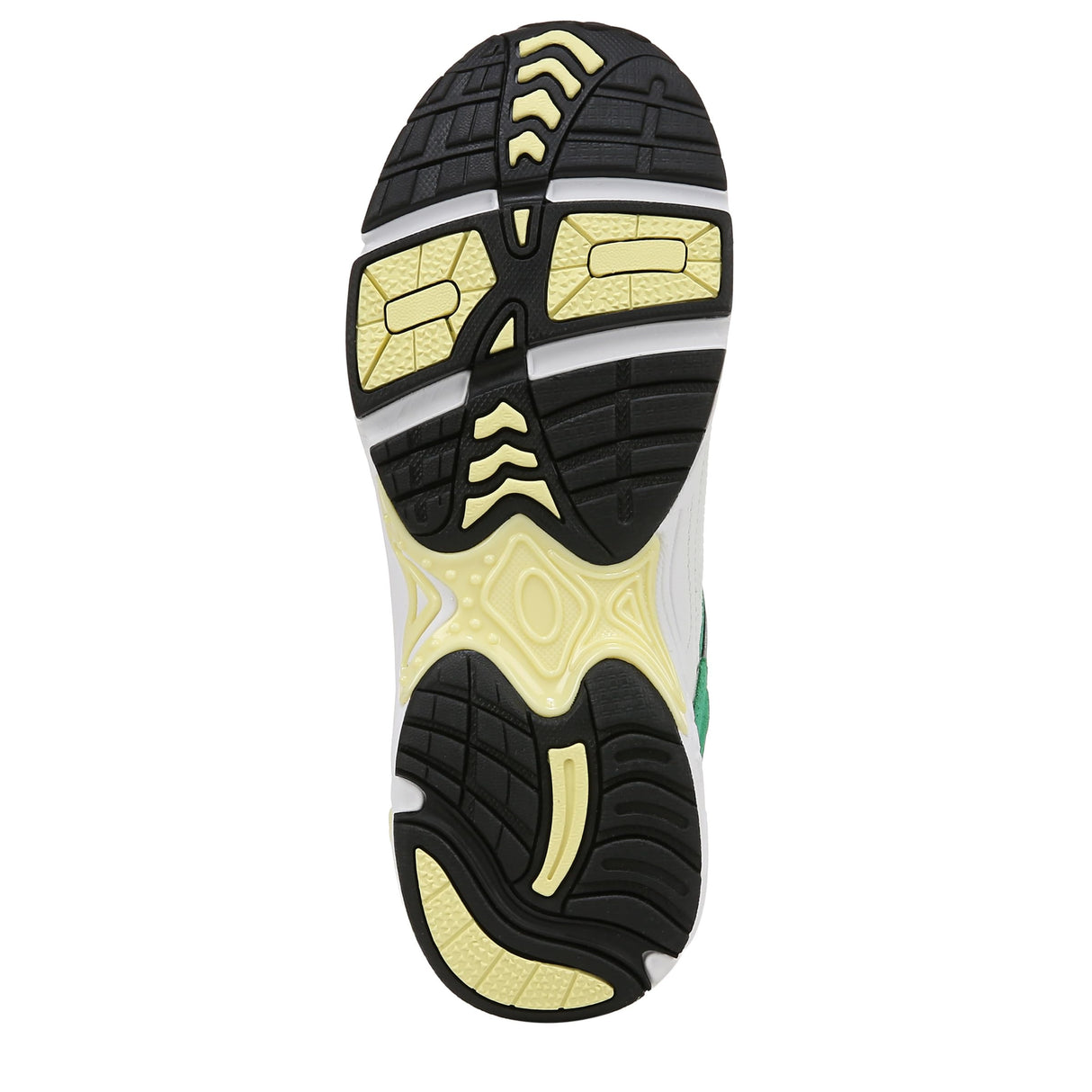 White/Green Suede