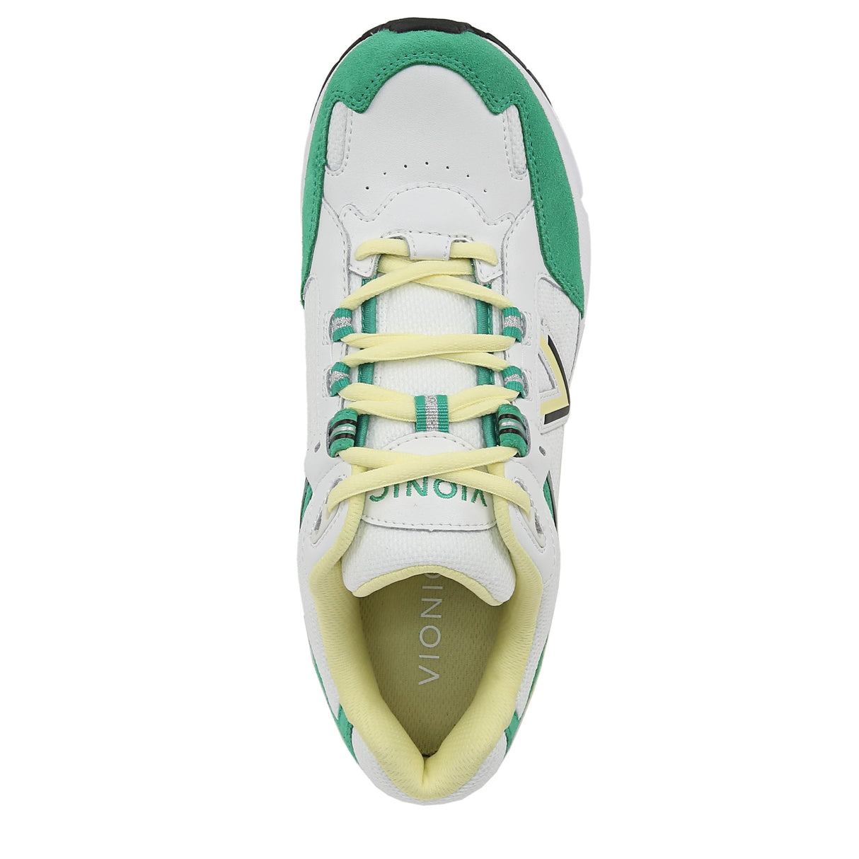 White/Green Suede