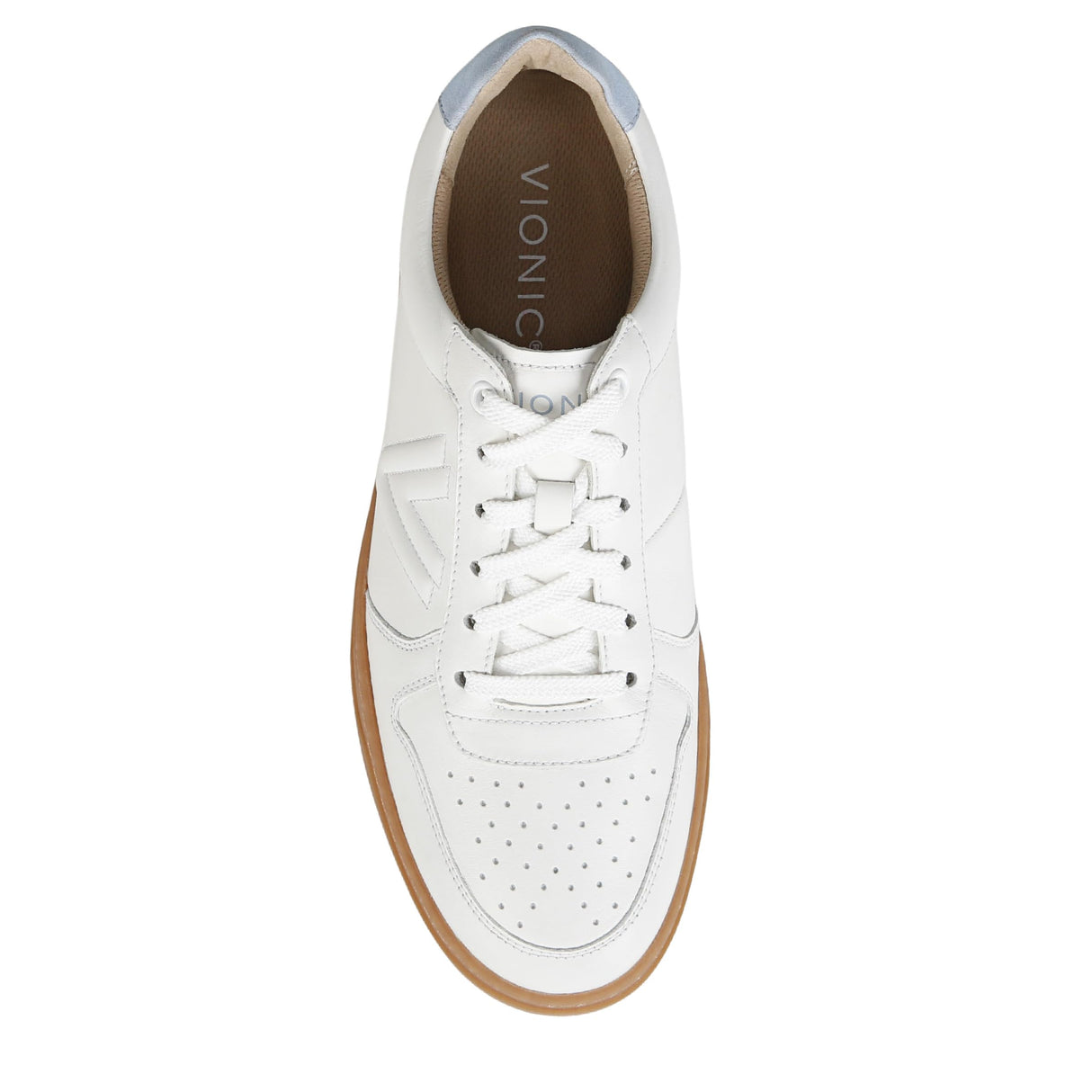 White/Skyway Blue Leather