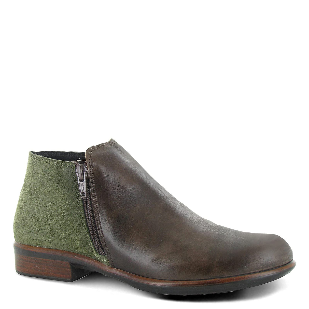 Brown Pecan Lthr Olive Suede