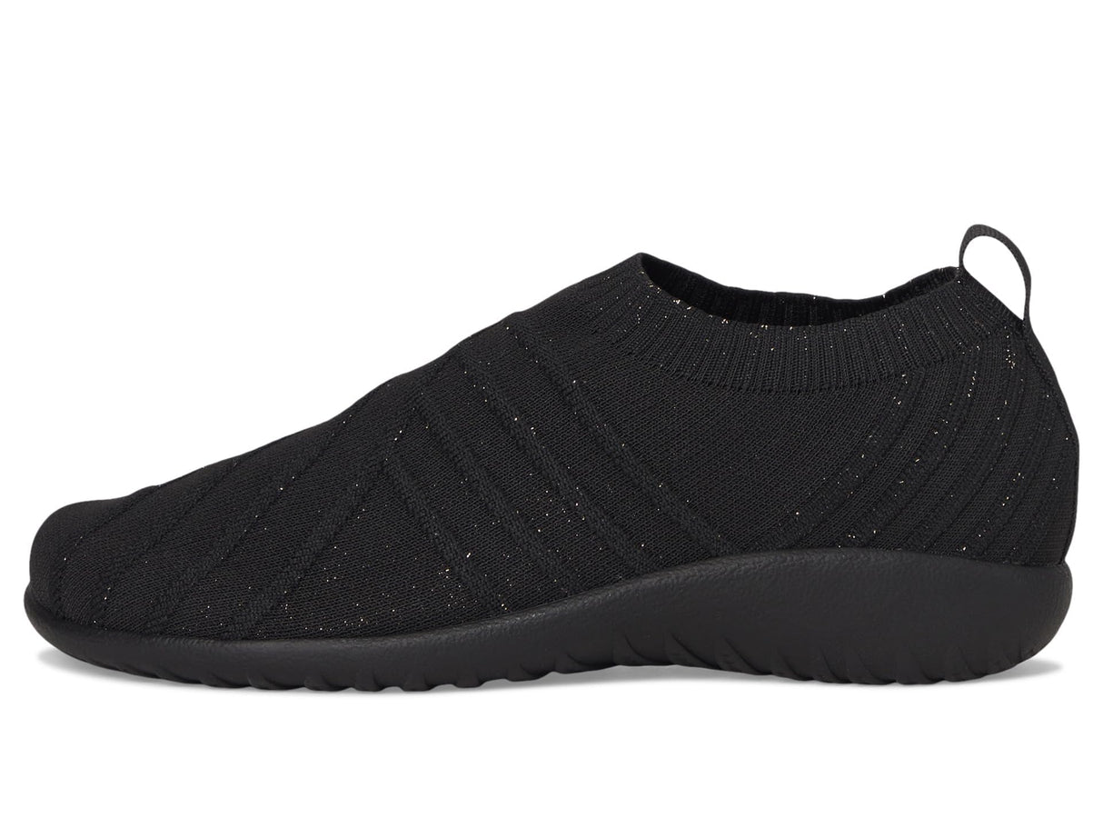 Blk W/Silver Knit