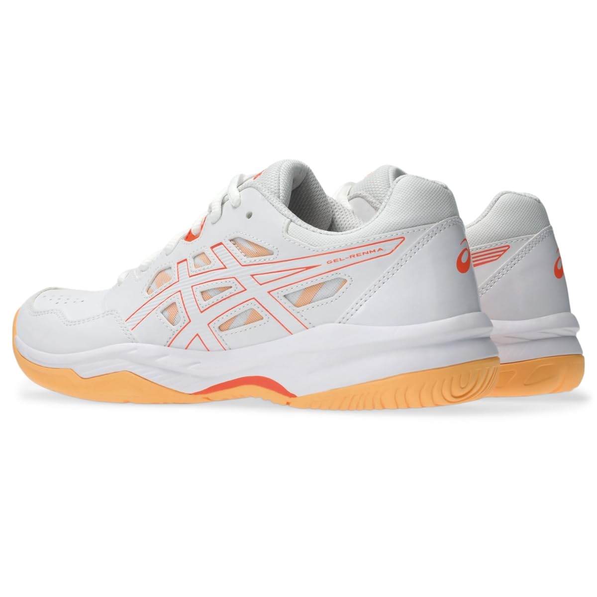 White/Vivid Coral