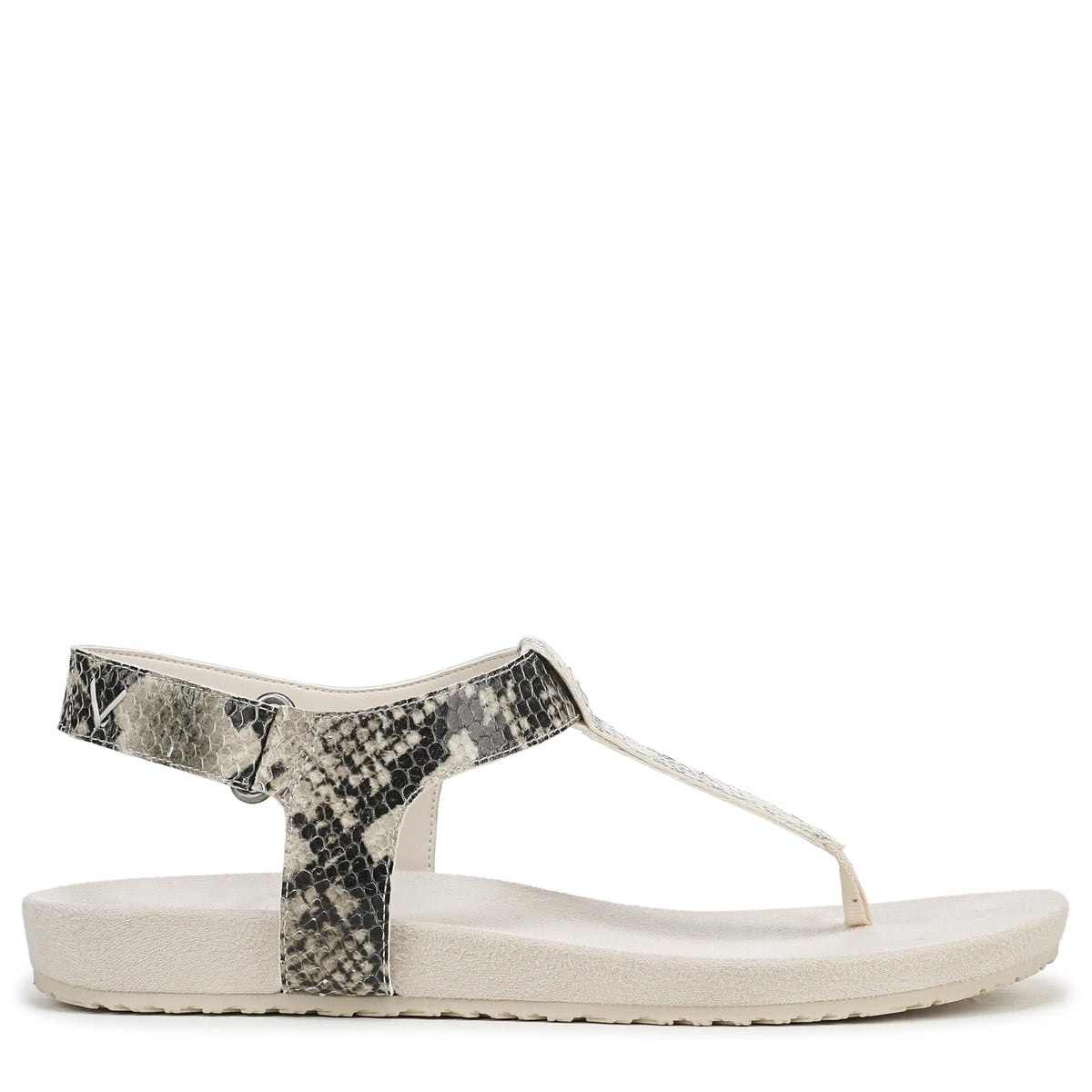 Cream Snake Embossed Leather