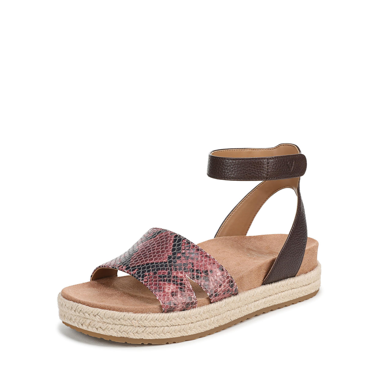 Merlot Snake Embossed Leather