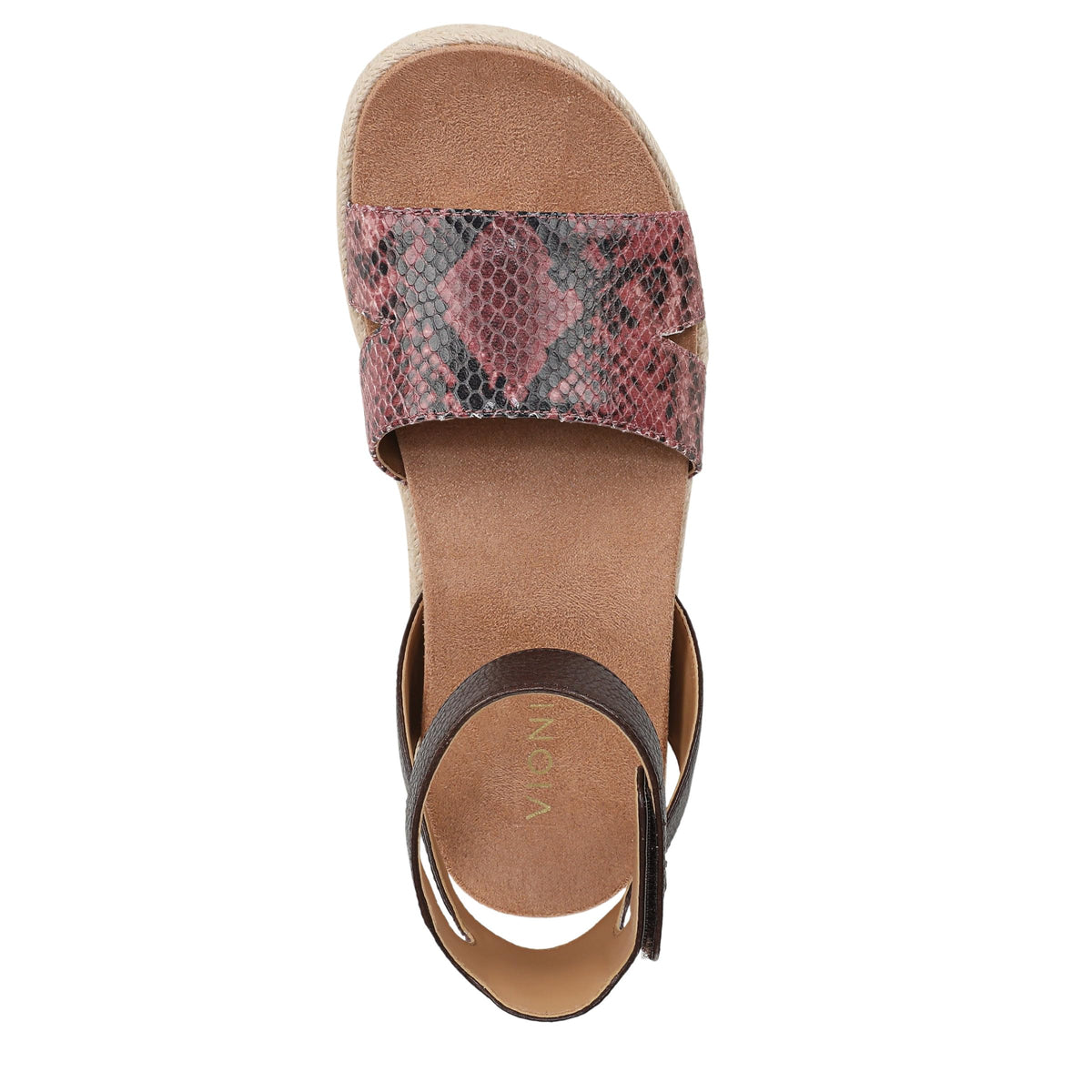Merlot Snake Embossed Leather