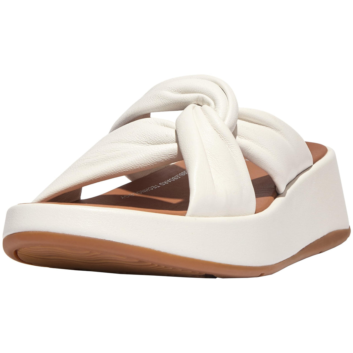 FITFLOP F-Mode Leather-Twist Flatform Womens