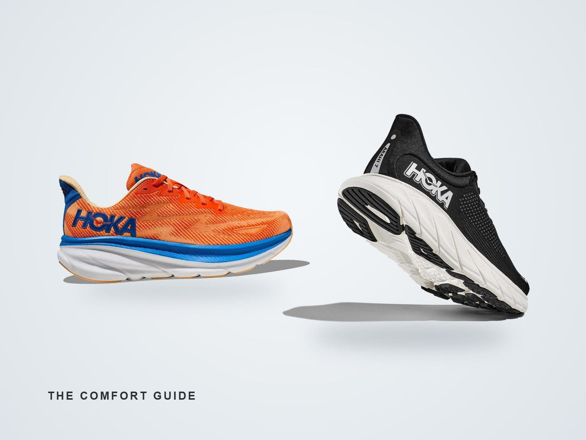 HOKA Clifton and HOKA Arahi running shoes for beginners