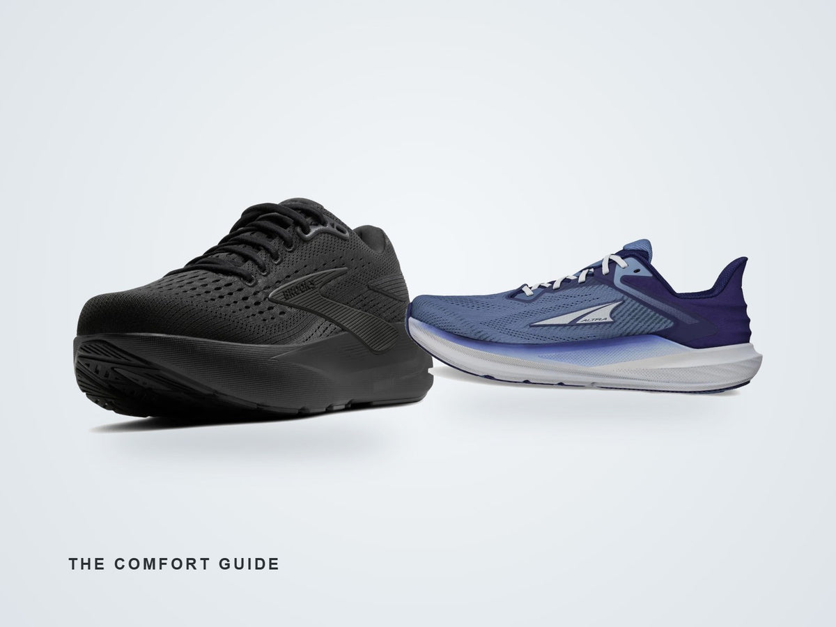 Brooks Ghost Max and Altra Torin running shoes