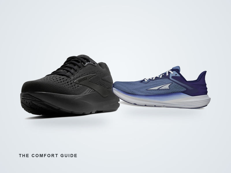 Brooks Ghost Max and Altra Torin running shoes