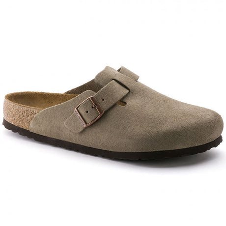 Birkenstock Boston SFB Unisex - Taupe Suede Leather