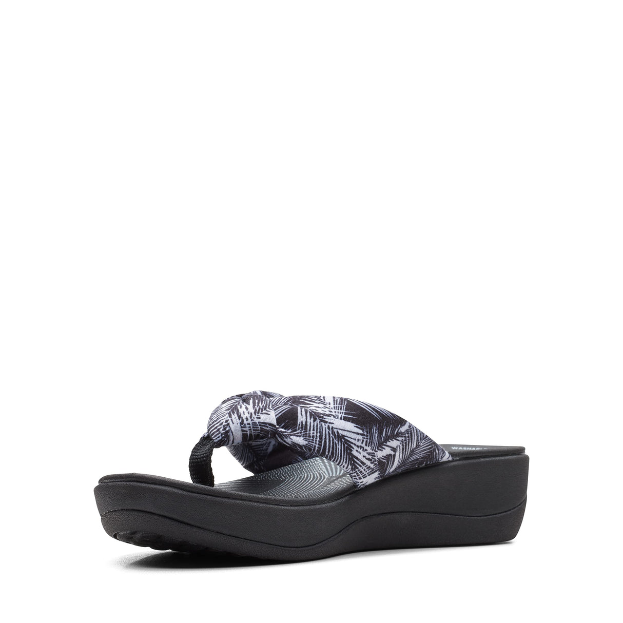 White Palms Textile/Black Sole