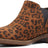 Dark Tan Leopard Suede