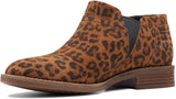 Dark Tan Leopard Suede