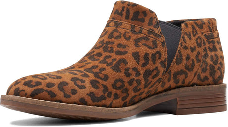 Dark Tan Leopard Suede