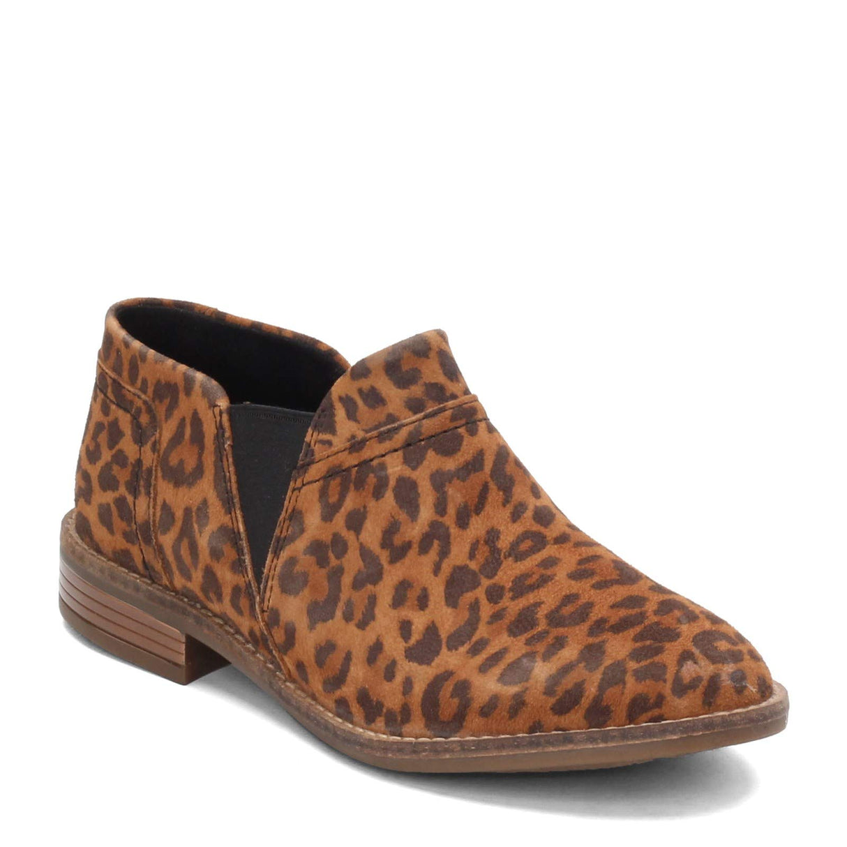 Dark Tan Leopard Suede