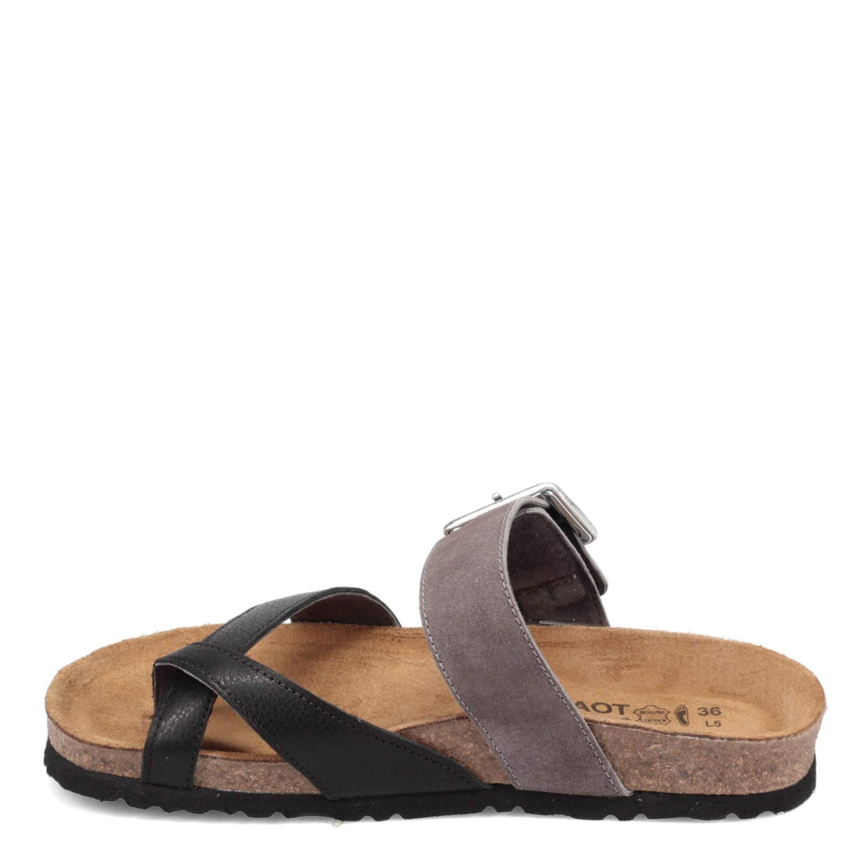 Black Soft Lthr Taupe Gry