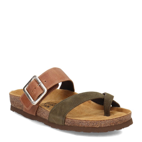 Latte Brn Lthr/Oily Olive/Gold