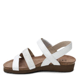 White Leather/Silver Rivets