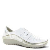 White Pearl Lthr Rdnt Gold