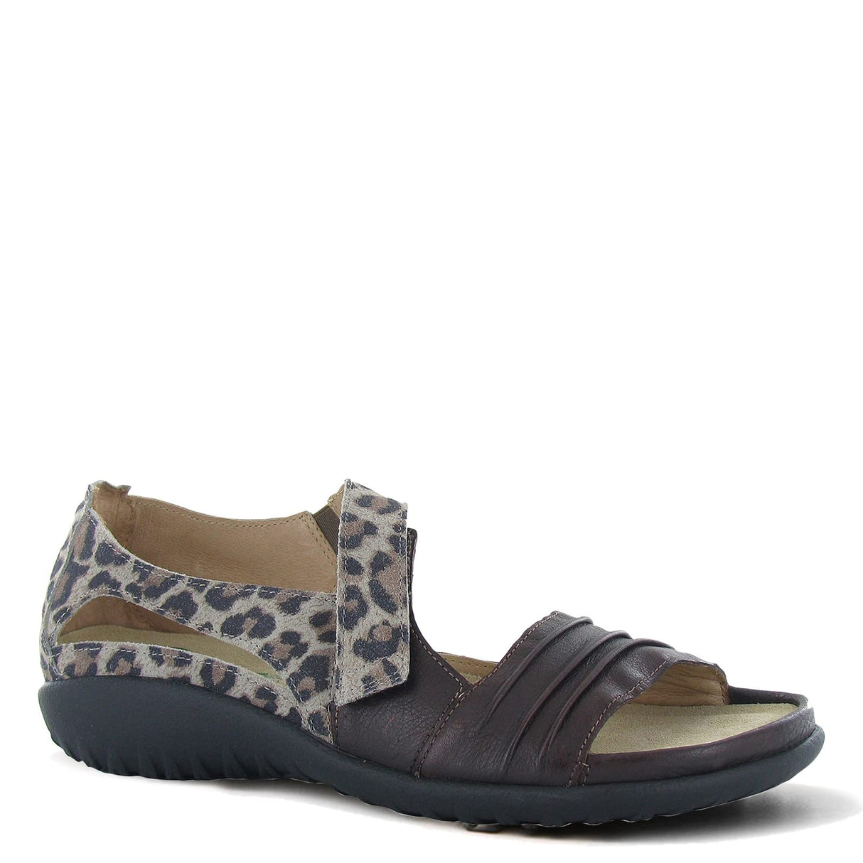 Soft Brown Lthr/Cheetah Suede