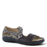 Soft Brown Lthr/Cheetah Suede