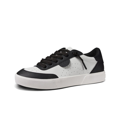 Black/White Leather